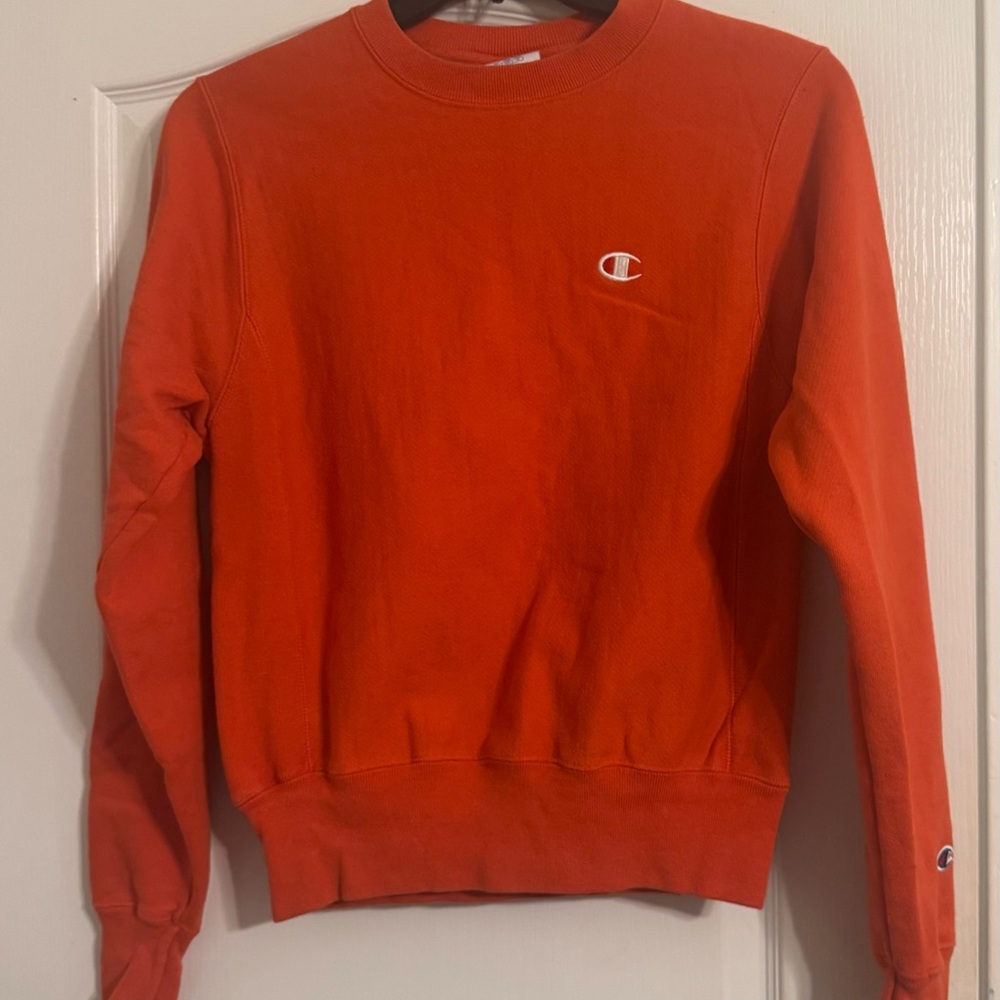 Champion Men's Vibrant Orange Crewneck Sweater